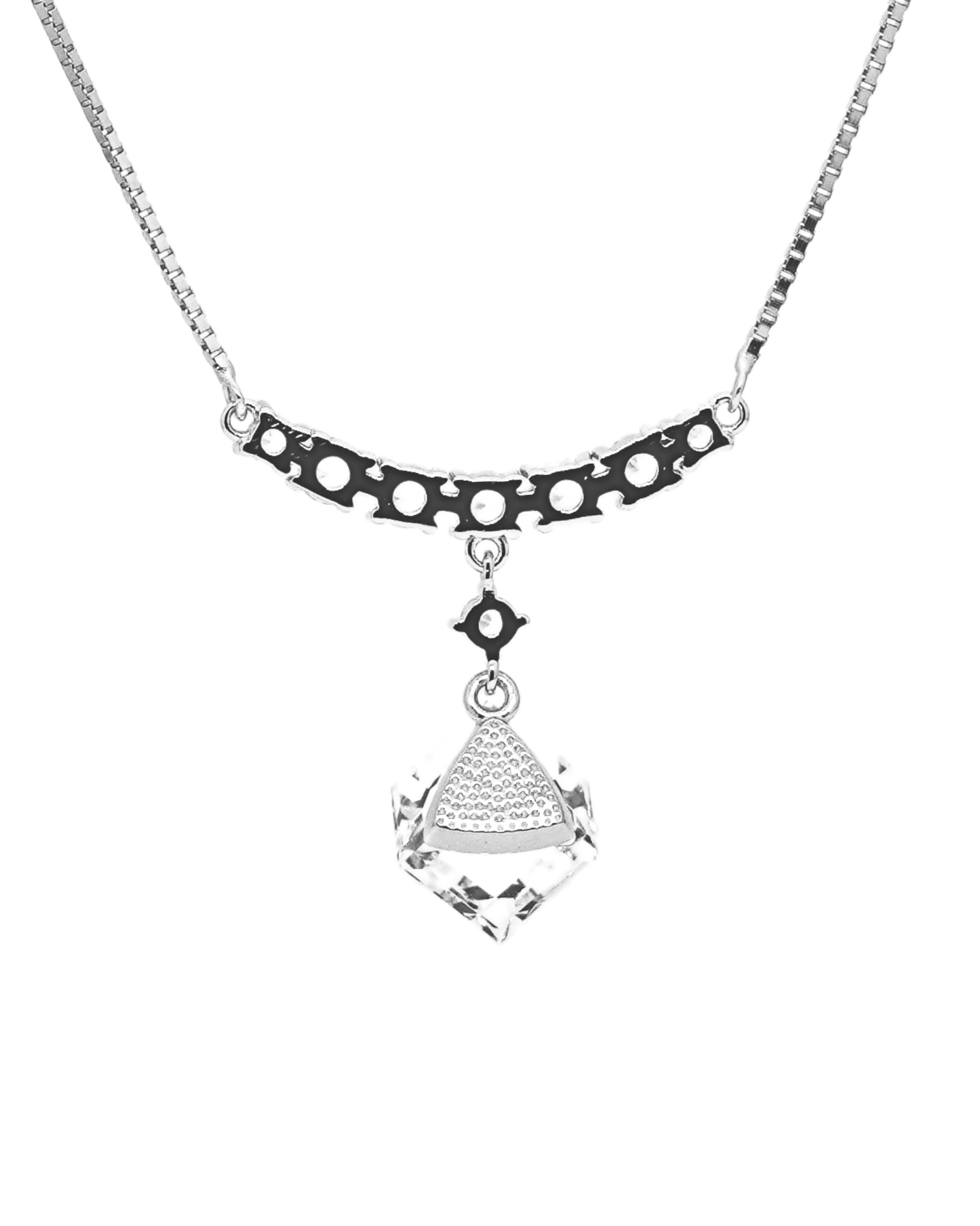 Tennis Diamond Chain and Pendant Set