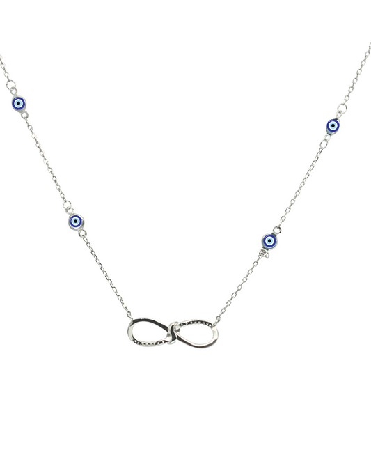 Evil Eye Infinity Chain and Pendant Set